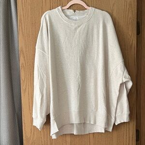 Aerie Soft Cream Crew Neck Sweater